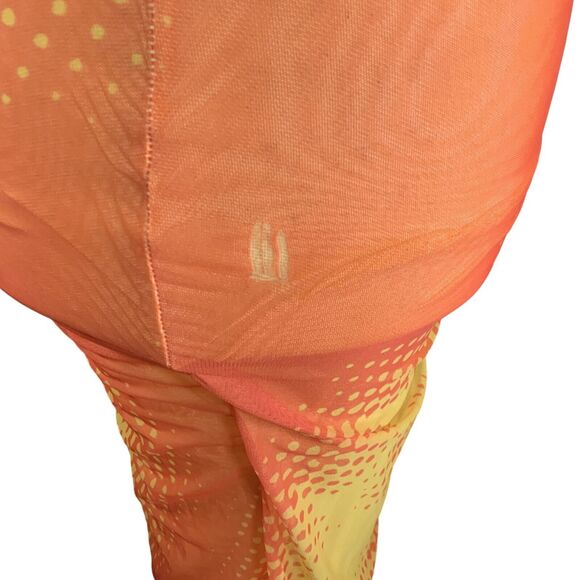 WOODS By Jordyn Womens Maxi Dress Stretch Mesh Orange & Yellow Size S - Picture 5 of 7